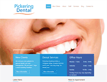 Tablet Screenshot of pickeringdental.ca